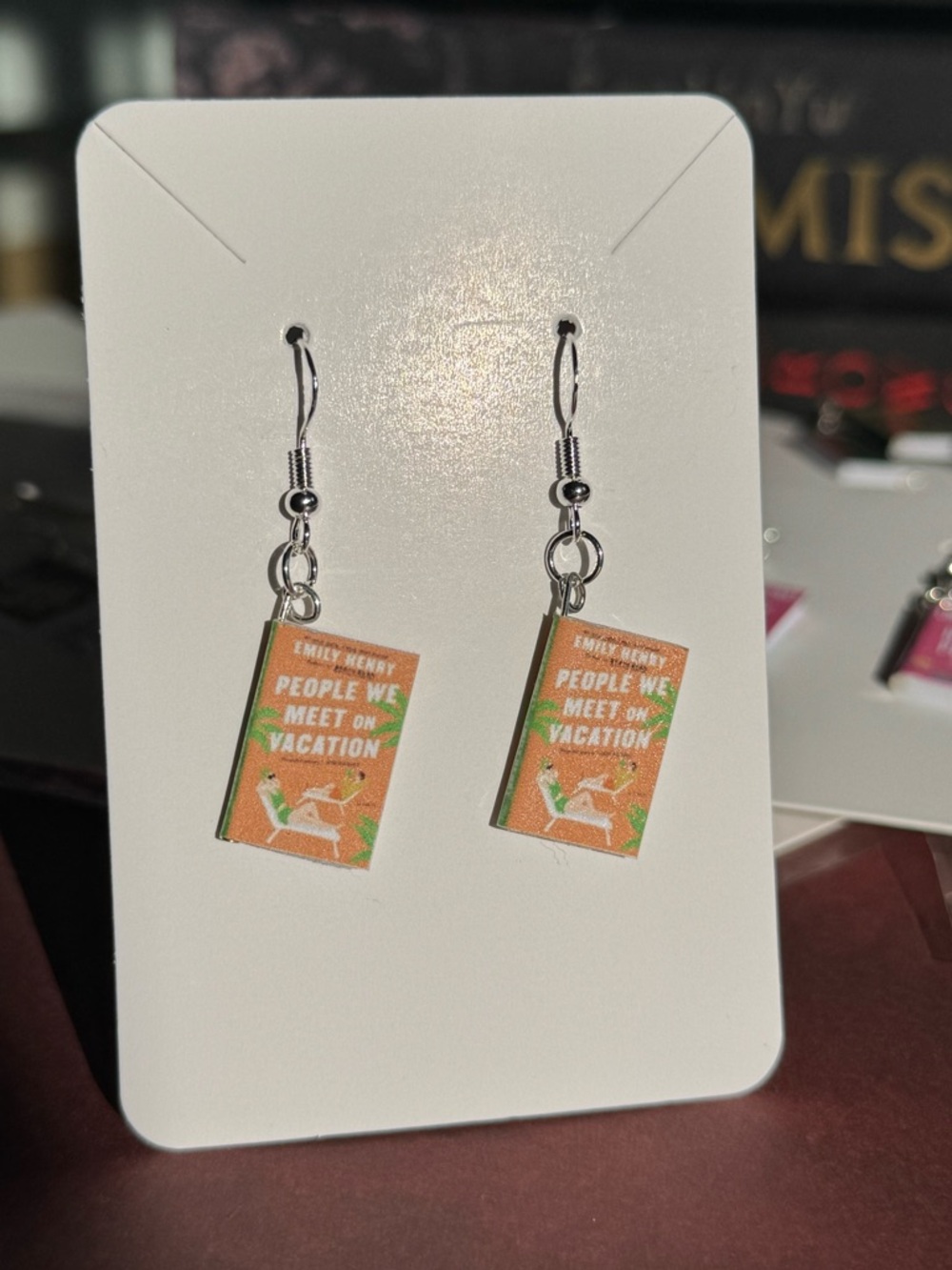 Emily Henry - People We Meet on Vacation Book Earrings